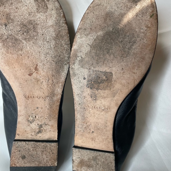 Dear Francis Black Leather Ballet Flats - Picture 5 of 9
